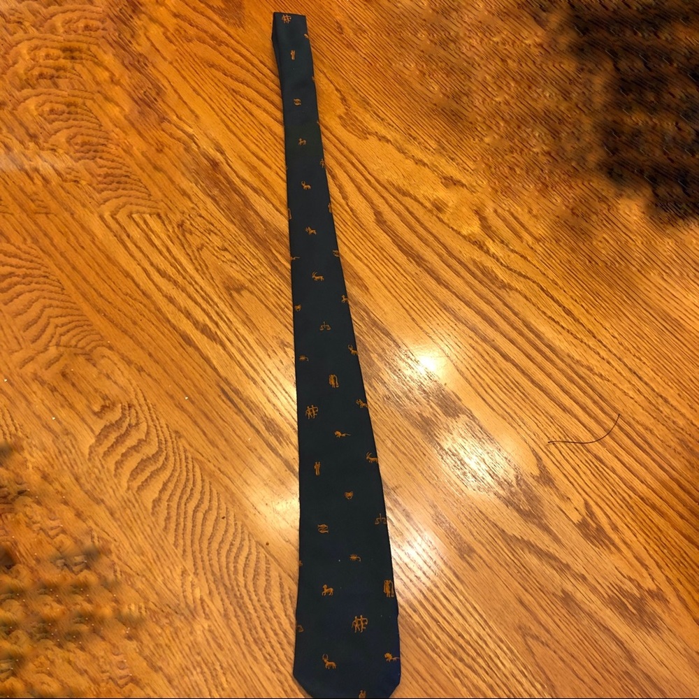 VINTAGE Leggetts skinny tie. Blue and orange.